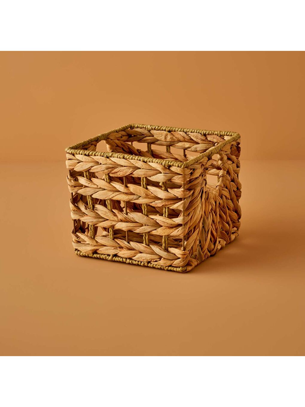 Bej Rosa Hasır Sepet Naturel (23x23x18 cm)