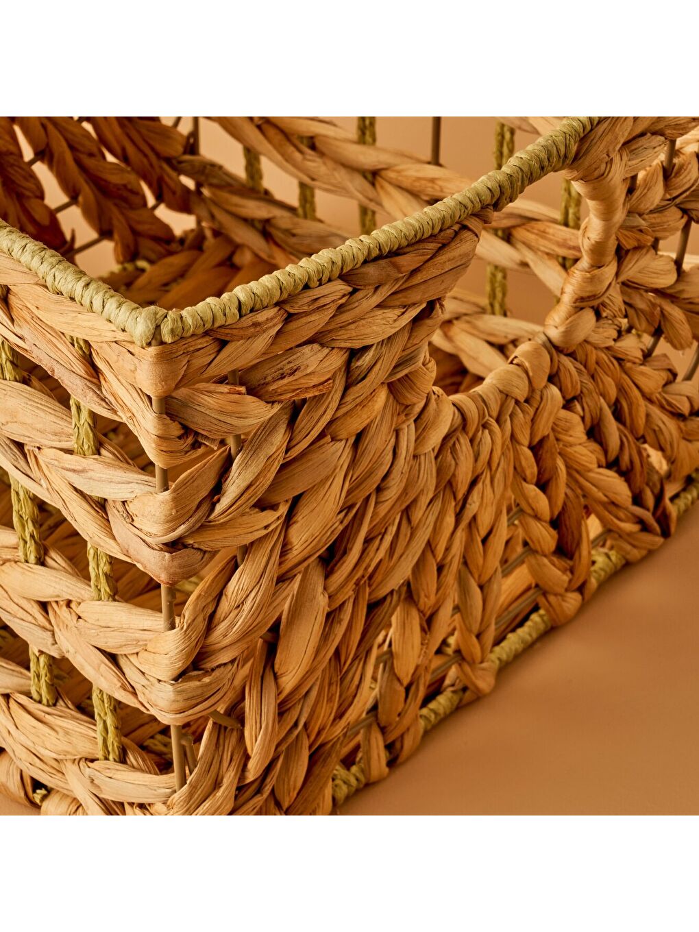 Bej Rosa Hasır Sepet Naturel (27x27x20 cm)-1