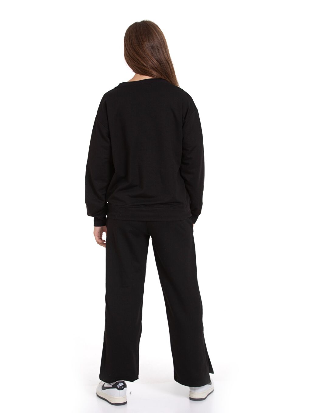 Siyah Kız Çocuk 3'lü Takım (Hırka+T-Shirt+Alt) 2 İplik 1217.1-3