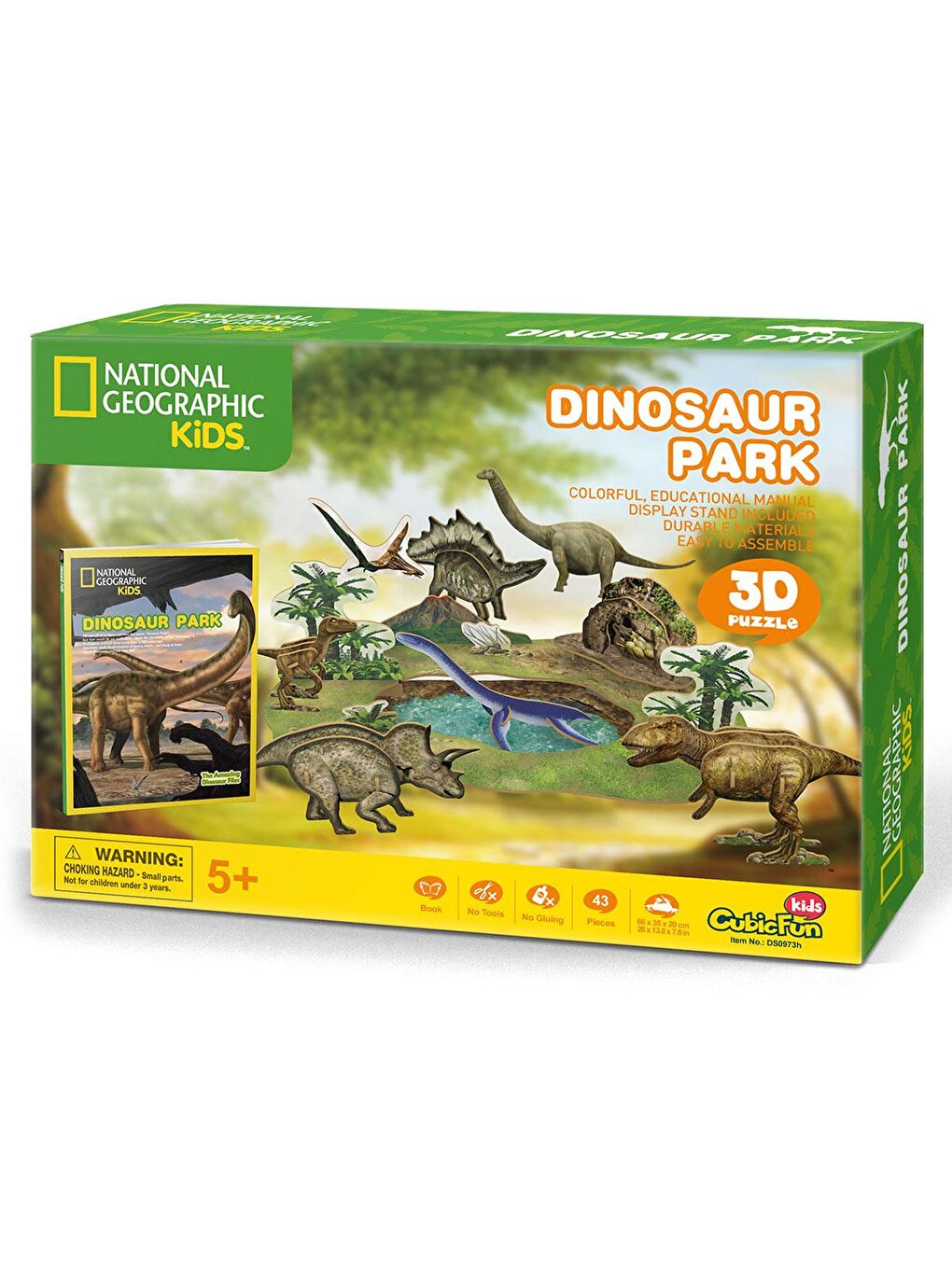 Cubic Fun Karışık 3D Puzzle National Geographic Kids - Dinozor Parkı - 1