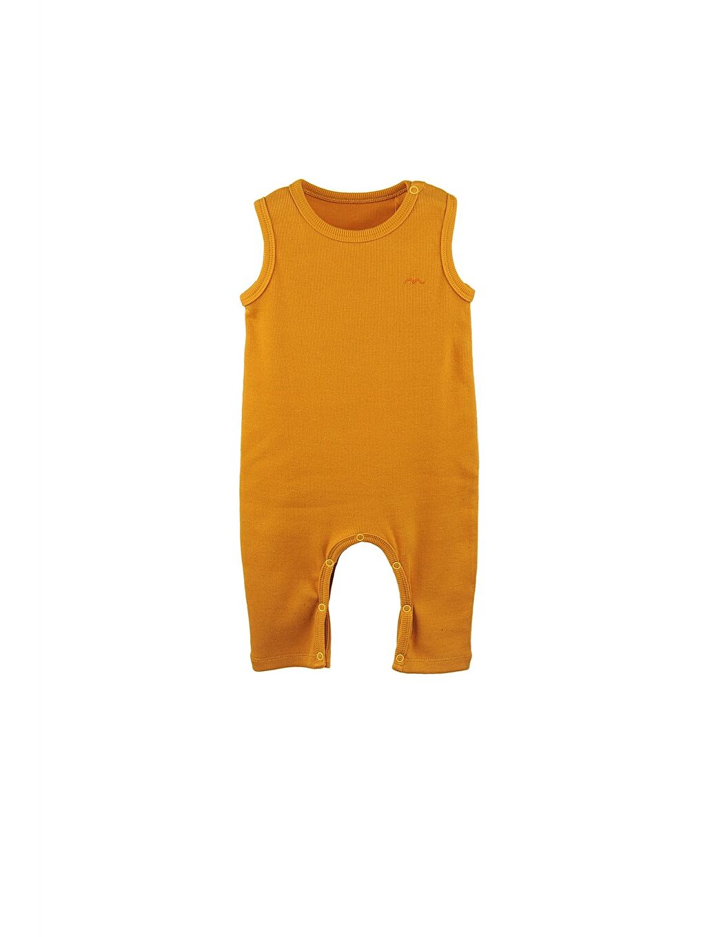 Sarı Gots Sertifikalı %100 Organik Pamuk Sıfır Kollu Tulum (3-24Ay)