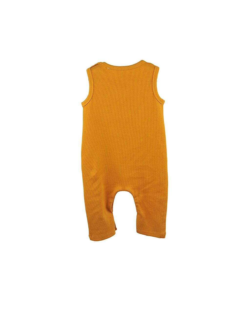 Sarı Gots Sertifikalı %100 Organik Pamuk Sıfır Kollu Tulum (3-24Ay)-1