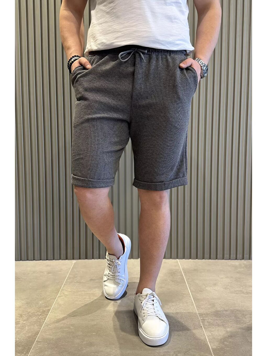 Gri Erkek Şort