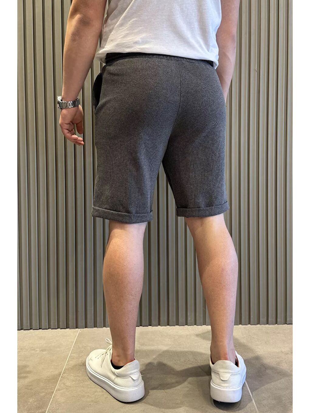 Gri Erkek Şort-2