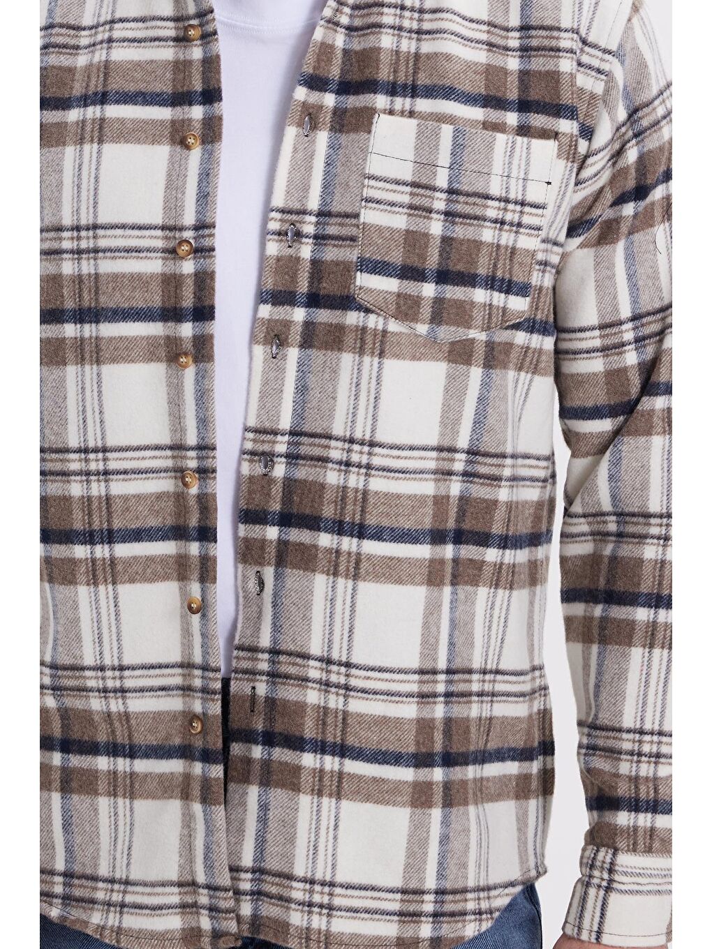 Karışık Erkek Regular Fit Rahat Kesim Kışlık Kareli Oduncu Gömlek-3