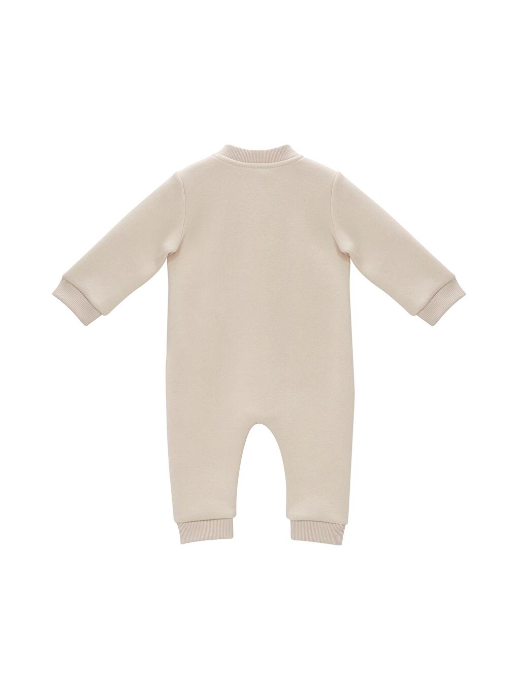 Ekru Erkek Bebek Köpek Nakışlı Tulum - Krem-1