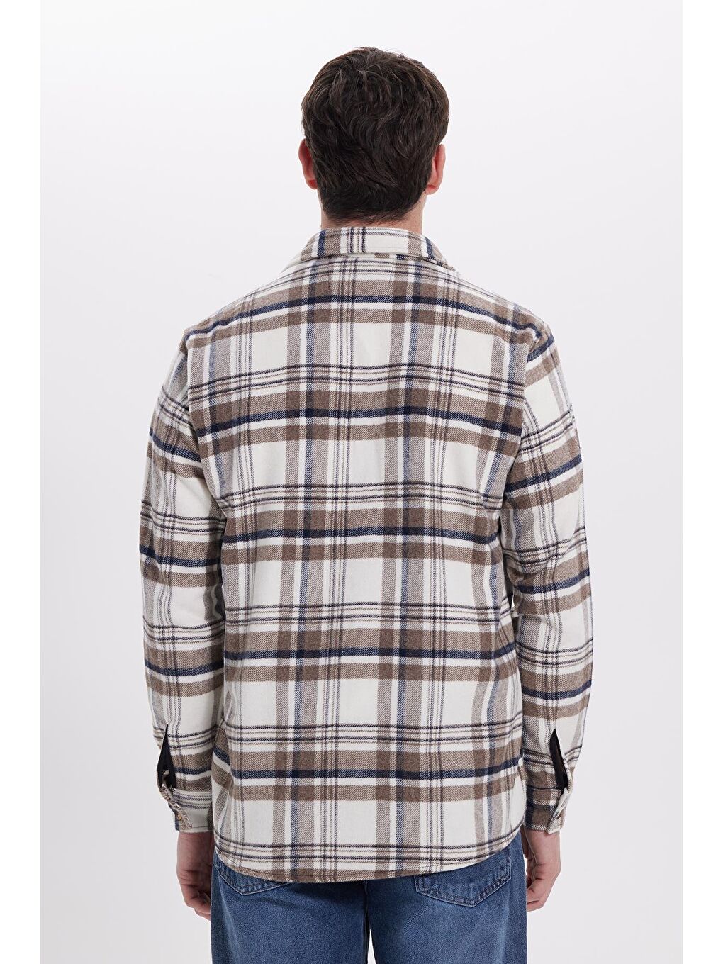 Karışık Erkek Regular Fit Rahat Kesim Kışlık Kareli Oduncu Gömlek-5