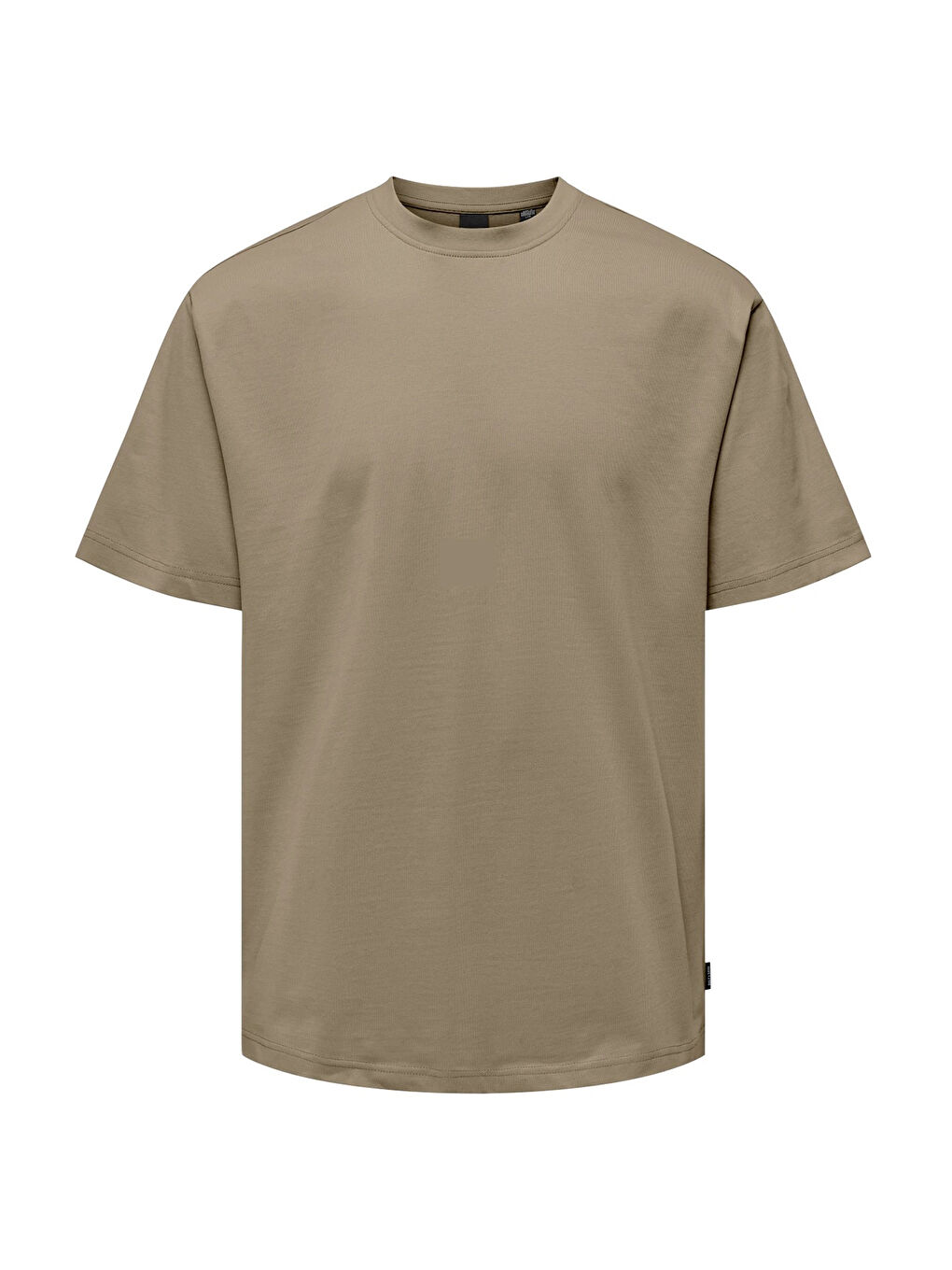 Bej Onsfred % 100 Pamuk Relaxed Fit Bisiklet Yaka T Shirt 22022532-3