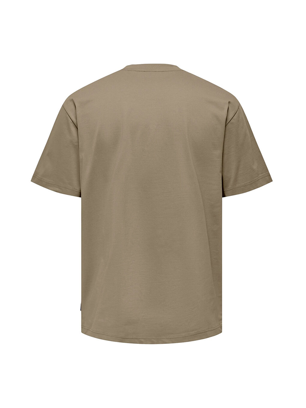 Bej Onsfred % 100 Pamuk Relaxed Fit Bisiklet Yaka T Shirt 22022532-4