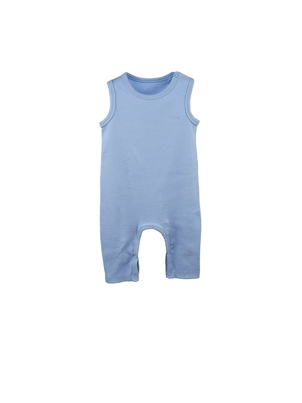 Mavi Gots Sertifikalı %100 Organik Pamuk Sıfır Kollu Tulum (3-24Ay)-1