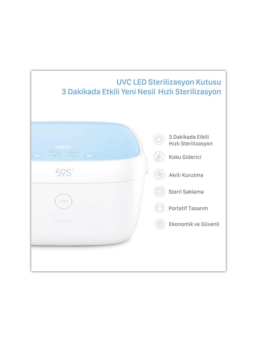 T5 Ultraviyole (UVC) Çok Fonksiyonlu Sterilizasyon Cihazı-4