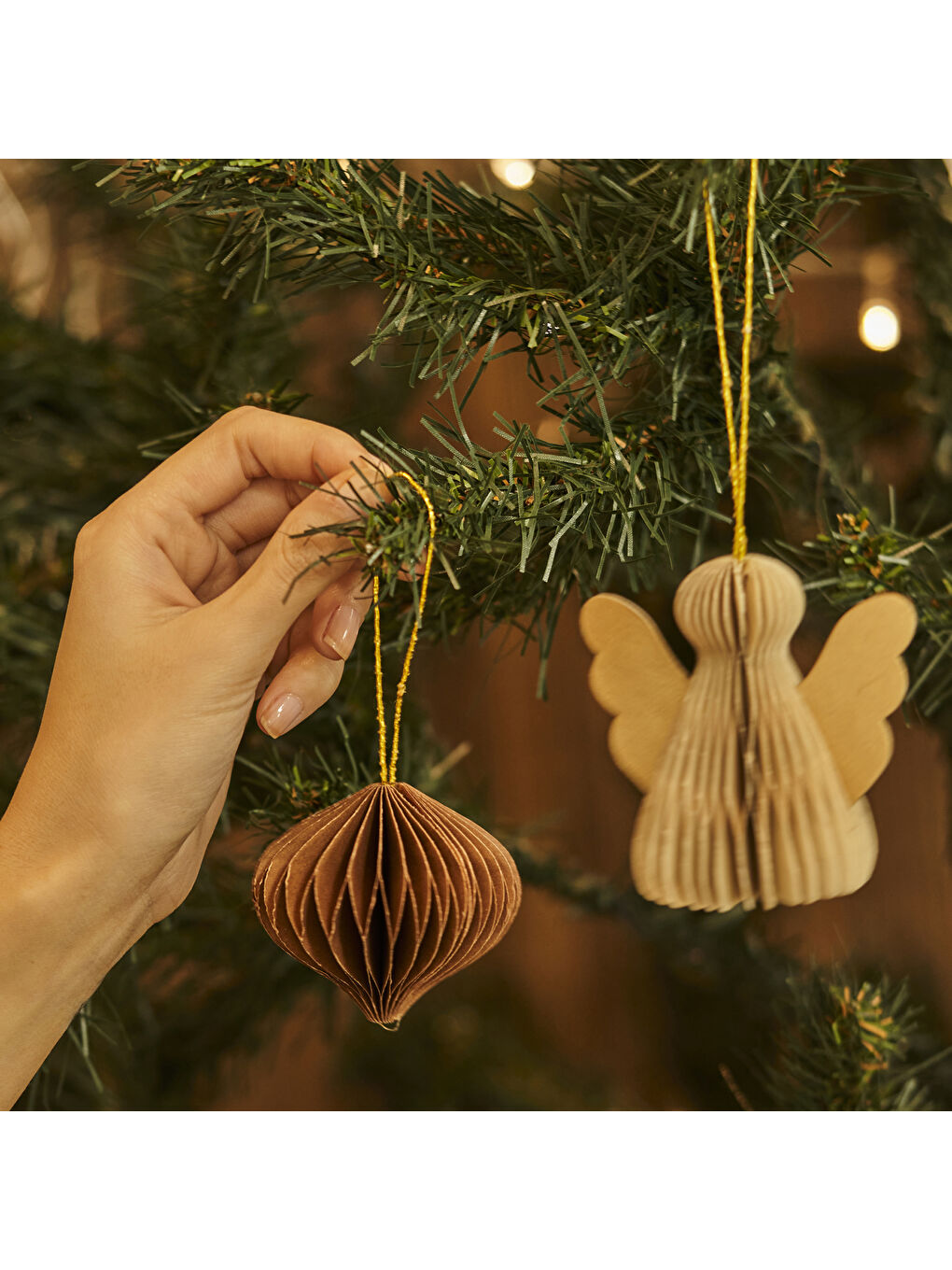 Karışık Angela Dekoratif Süs 3'lü (8 cm)-1