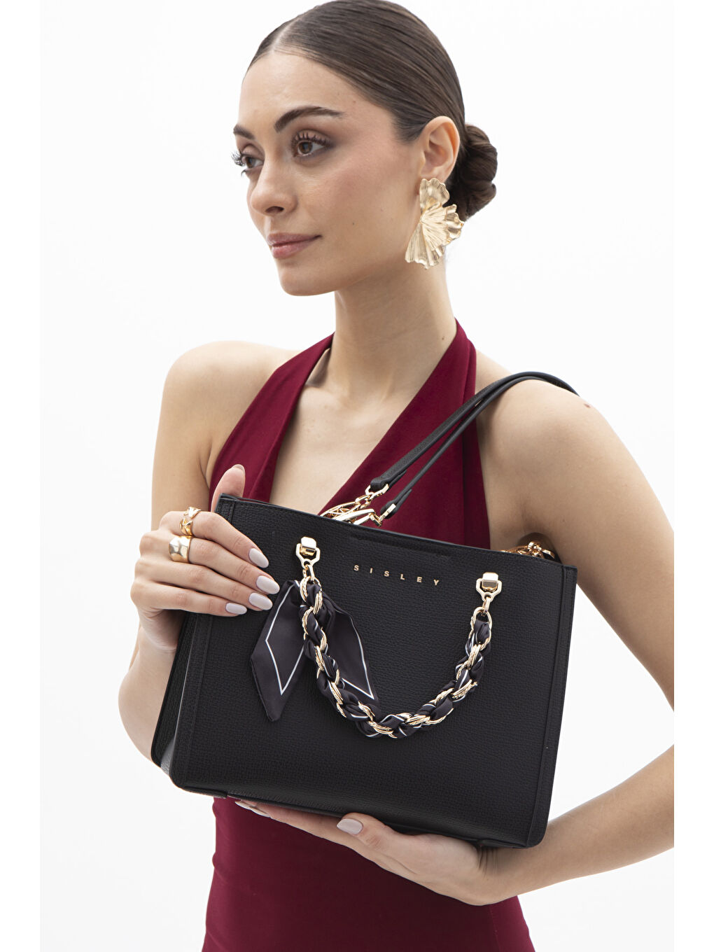 Siyah Kadin Kol Çantasi Si̇yah SLY201