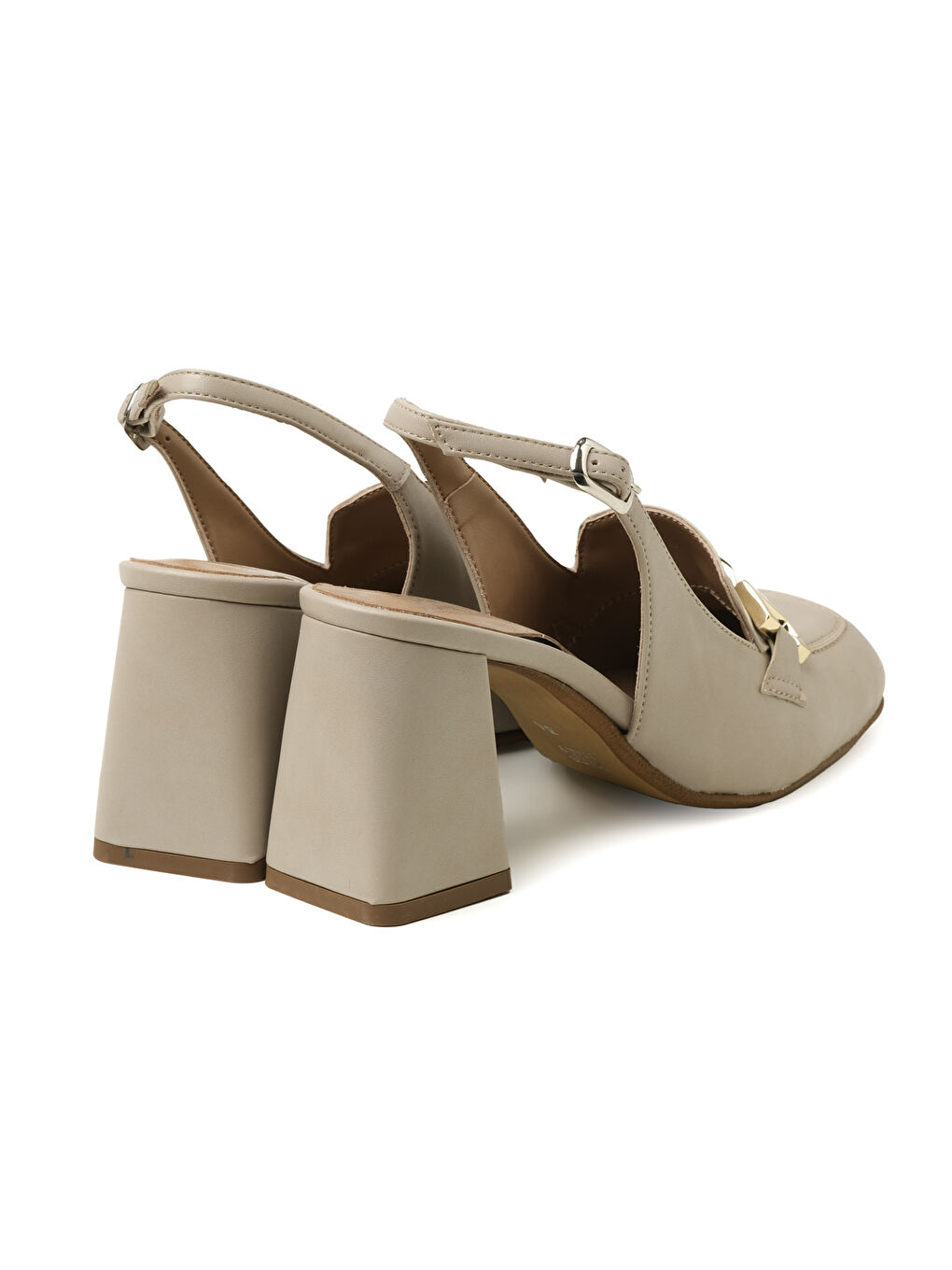 Kadın Bej Topuklu Ayakkabı 6G5167 5167 Micro Tech Beige-3