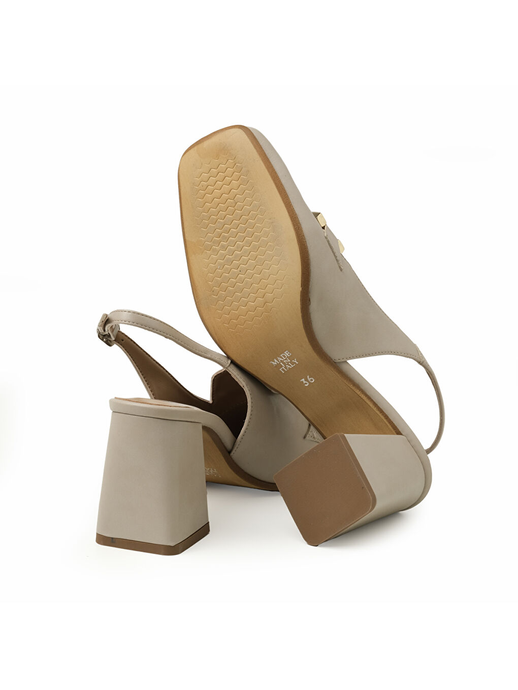 Kadın Bej Topuklu Ayakkabı 6G5167 5167 Micro Tech Beige-4