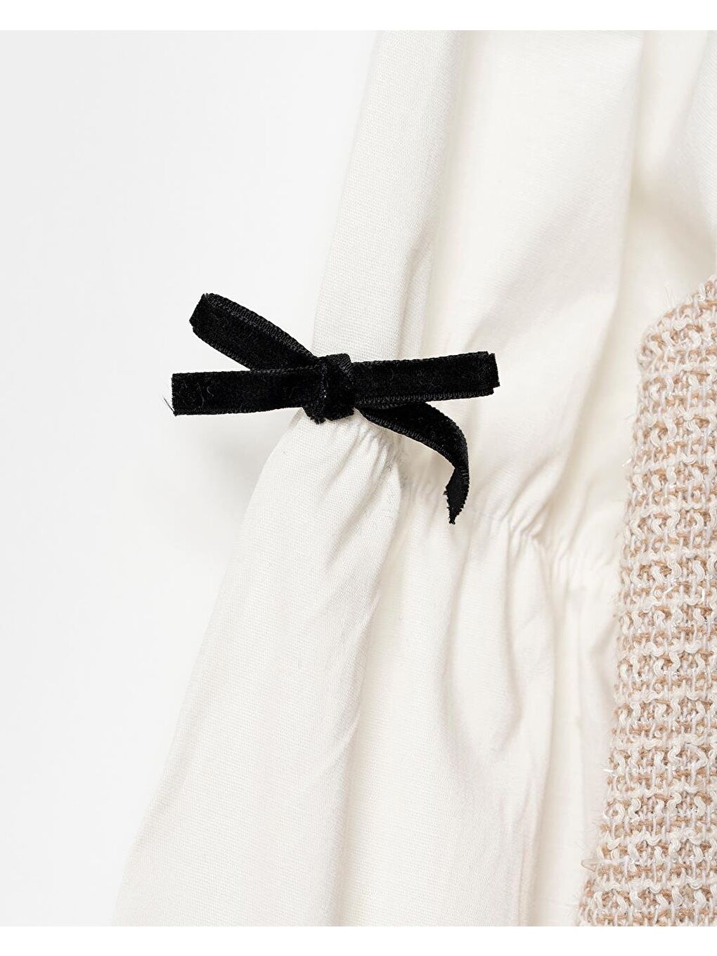 Kız Çocuk Pamuklu Bej Gömlek Yaka Elbiseli 2 Parça Elbise-2