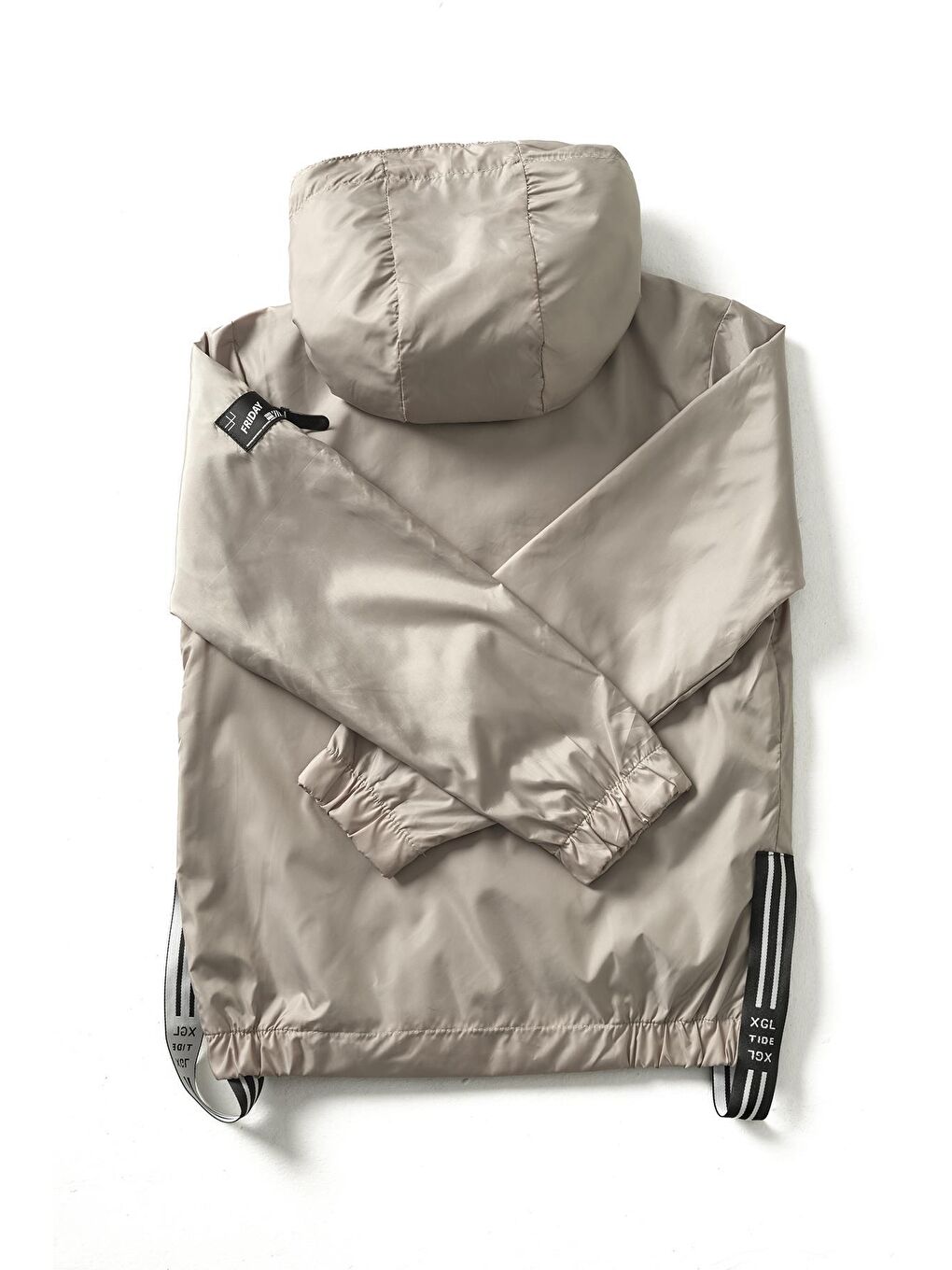 Bej Kapüşonlu Şu Geçirmez Erkek Çocuk Yağmurluk 5-14 Yaş-3