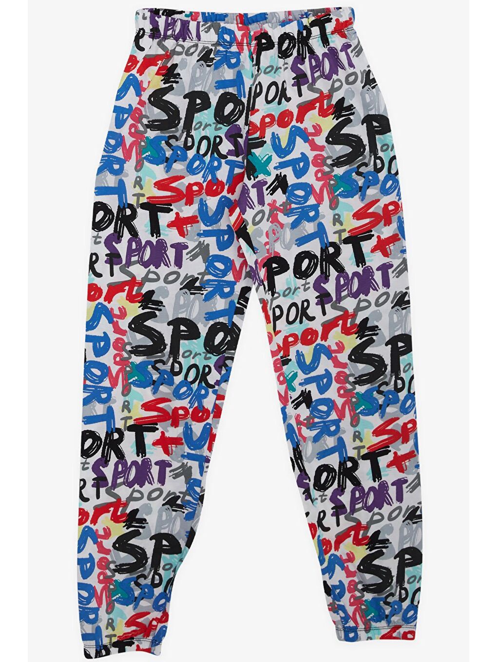 Erkek Çocuk Pijama Takımı Renkli Yazı Baskılı Karışık Renk (9 Yaş)-3