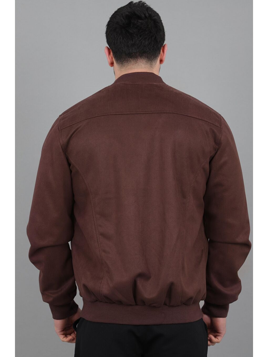 Kahverengi Kolej Yaka Bel Lastikli Süet Mevsimlik Mont BL 1711-60287-5