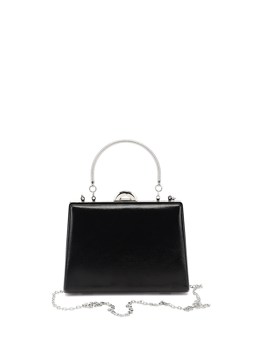 Siyah Kadın SİYAH Uzun Zincirli El Ve Omuz Askılı Abiye Çanta