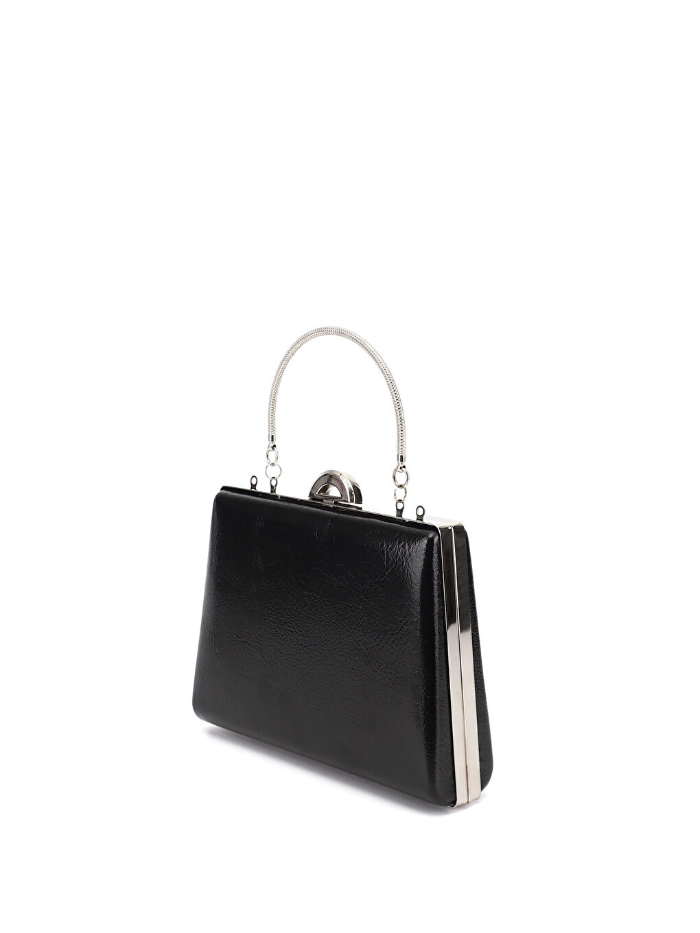 Siyah Kadın SİYAH Uzun Zincirli El Ve Omuz Askılı Abiye Çanta-2