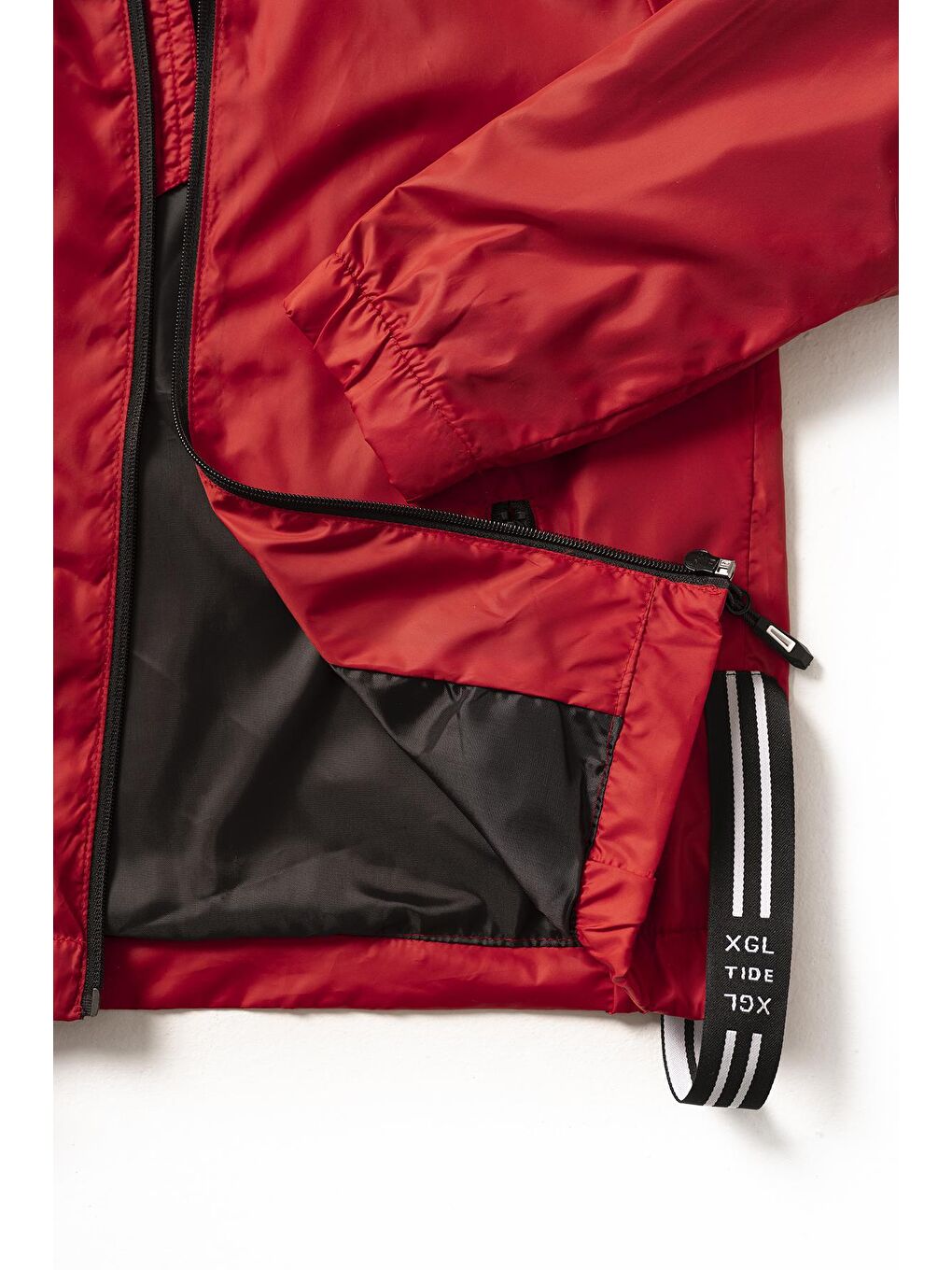 Kırmızı Kapüşonlu Şu Geçirmez Erkek Çocuk Yağmurluk 5-14 Yaş-5