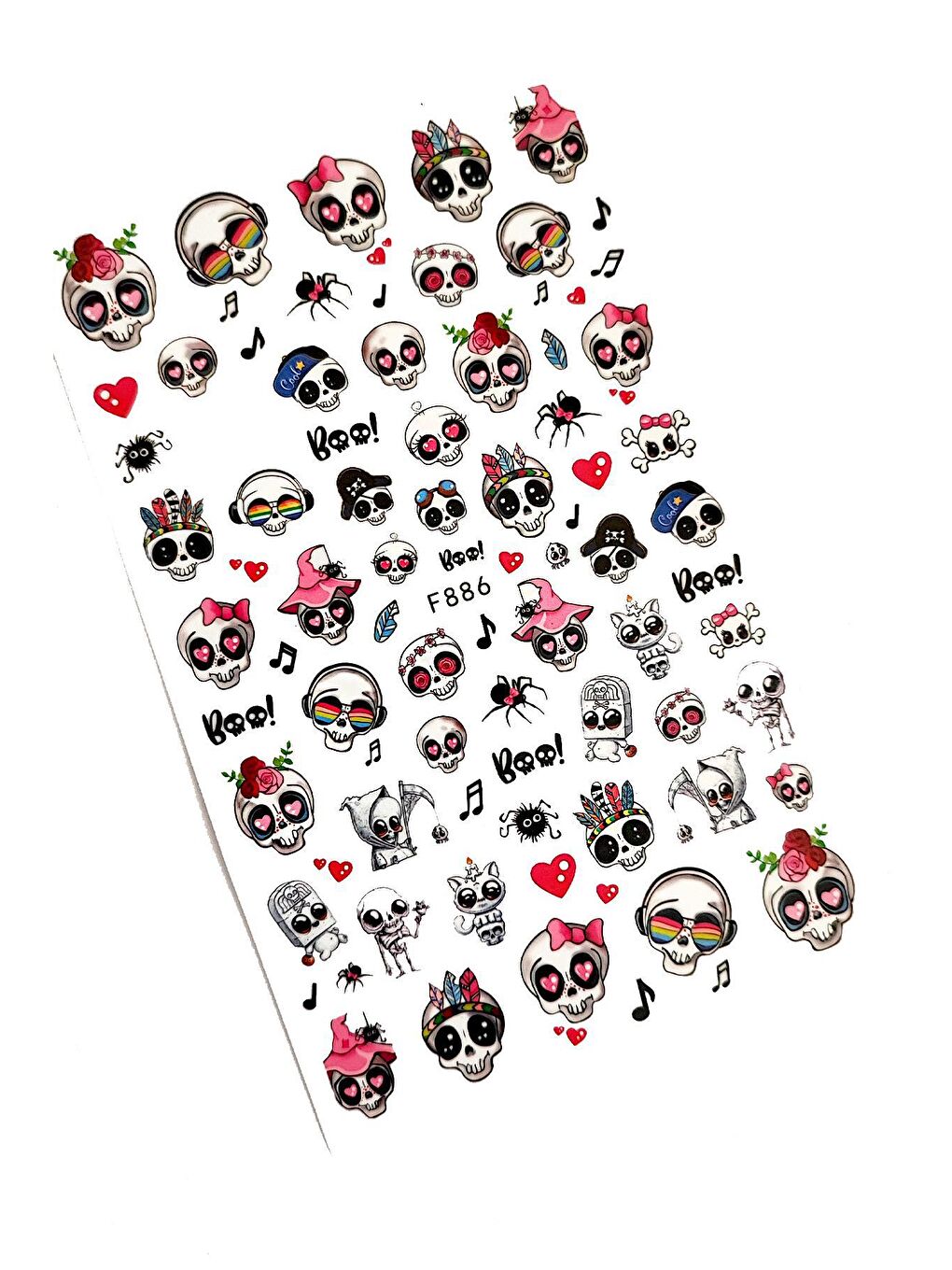 New Obsessions Mavi Halloween Cadılar Bayramı Tırnak Sticker Nail Art Süsü - 3