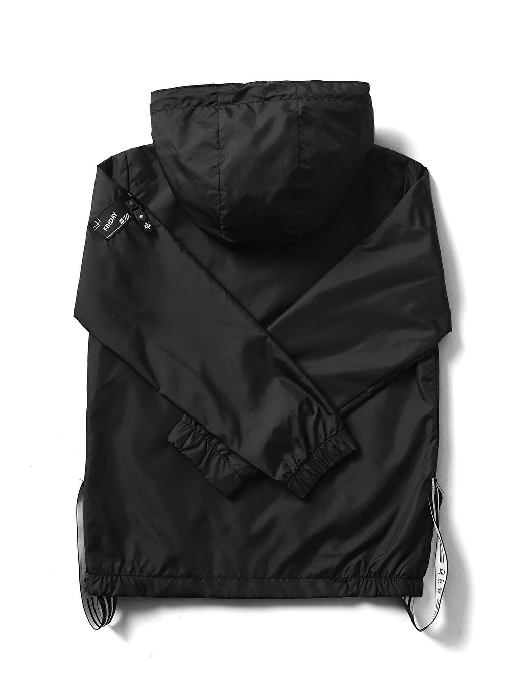 Siyah Kapüşonlu Şu Geçirmez Erkek Çocuk Yağmurluk 5-14 Yaş-3