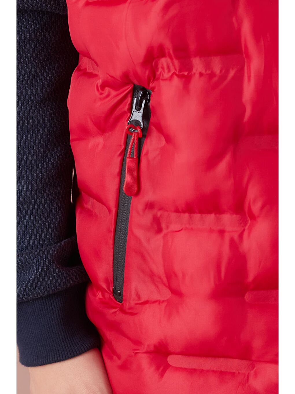 Kırmızı Erkek Çocuk Desenli Kapüşonlu Şişme Yelek 14582-4