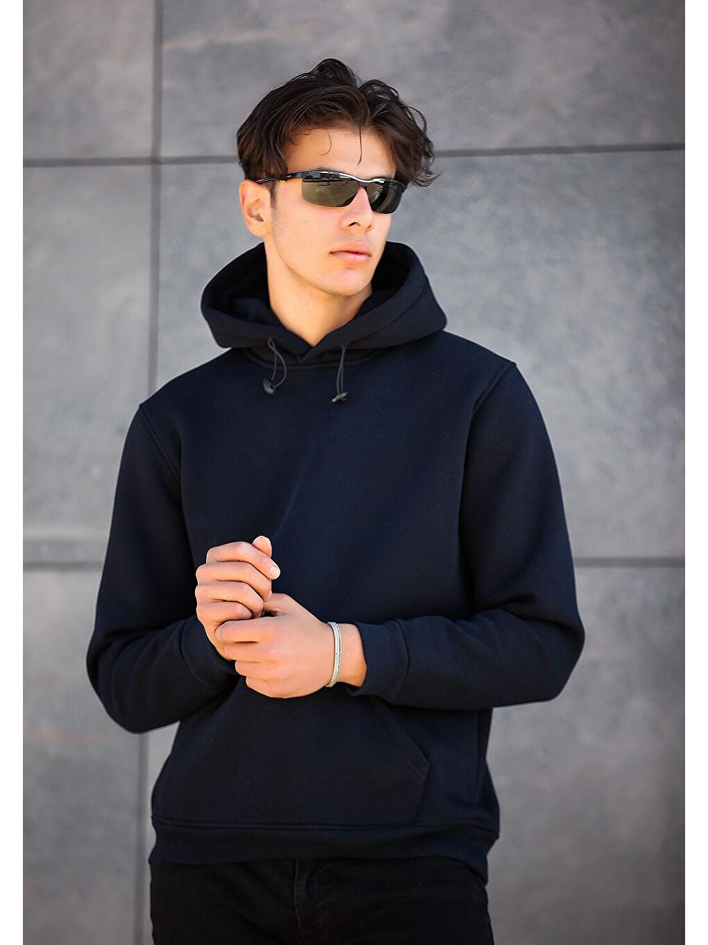 Miron Lacivert Ready Nakışlı Sweatshirt Regular Fit-Lacivert