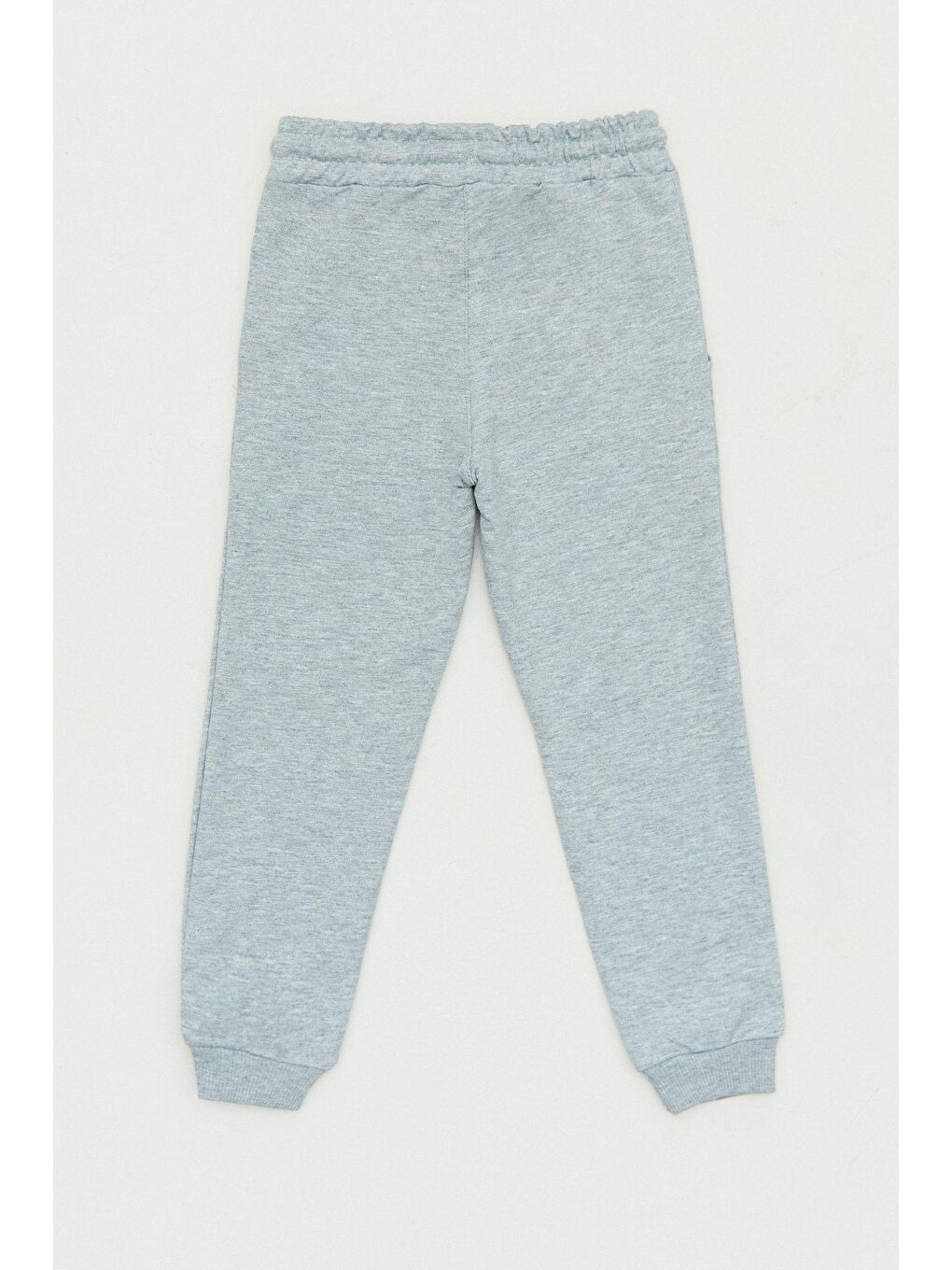 Gri Baskılı Beli Lastikli Jogger Kız Çocuk Eşofman Altı-1