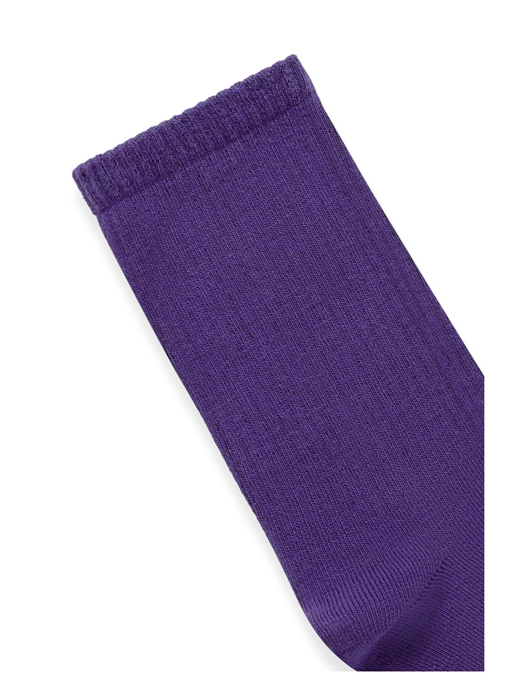 Uzun Basıc Soket Çorap Mor-1