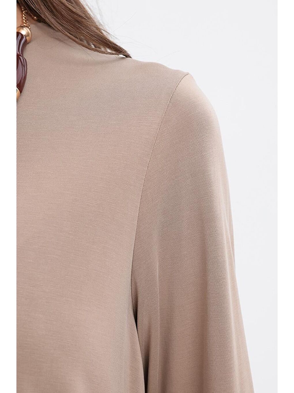 Bej Vizon-Pilise Garnili Pantolonlu Takım-4