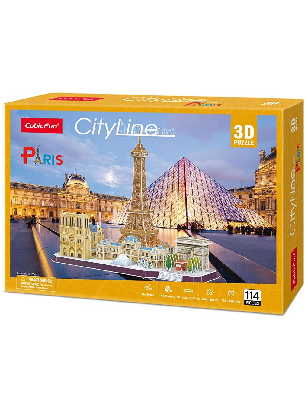 Cubic Fun Karışık 3D 114 Parça Puzzle City Line Paris - 5