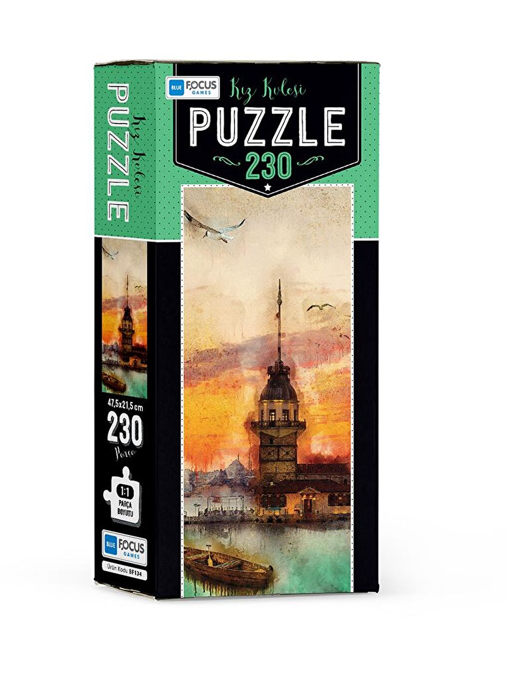 Blue Focus Karışık 230 Parça Puzzle - Kız Kulesi - 1