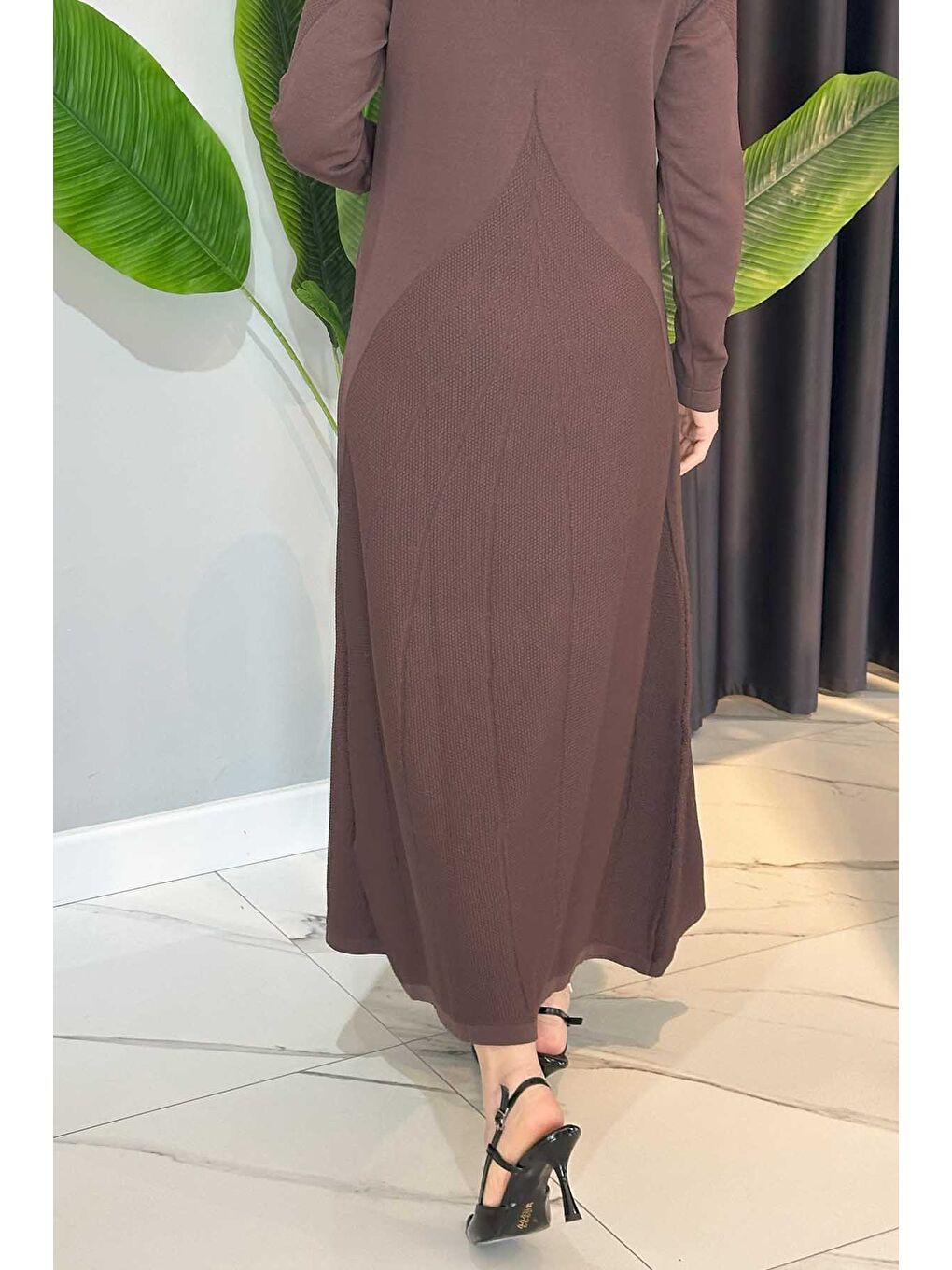 Elbise 1423 Kahverengi-2