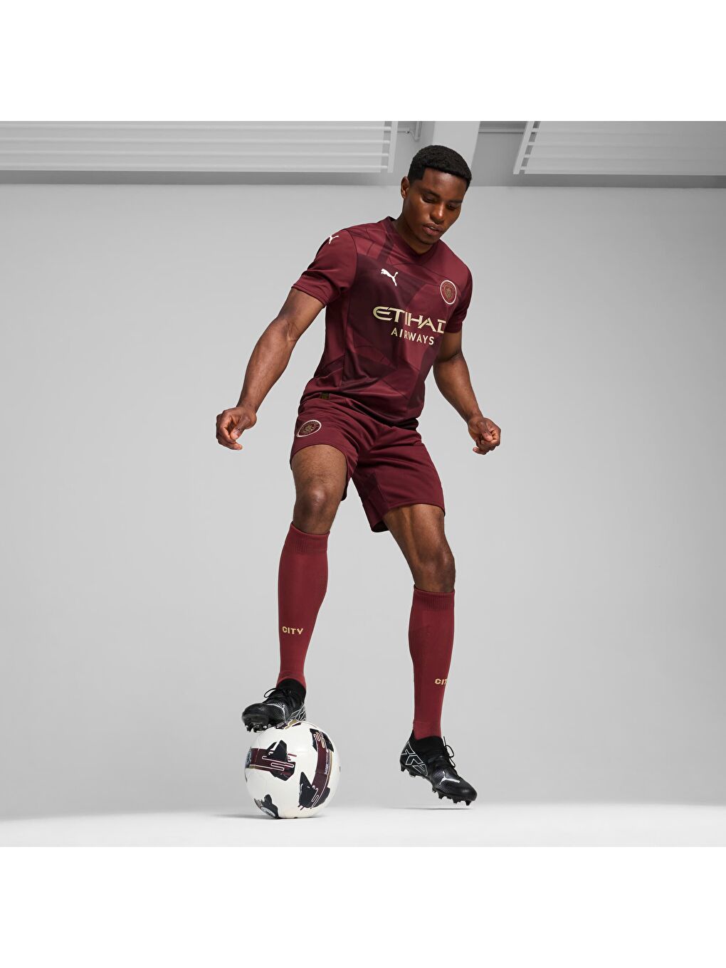 Bordo Manchester City 24/25 Erkek Üçüncü Forma-2