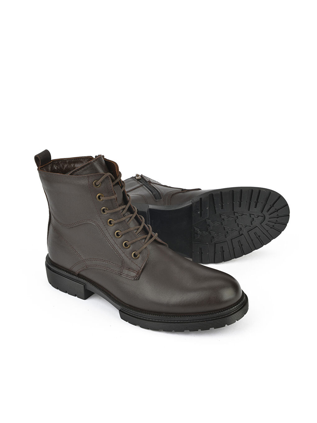 Kahverengi Erkek Hakiki Deri Bot 143423Z2106 Kahve-1