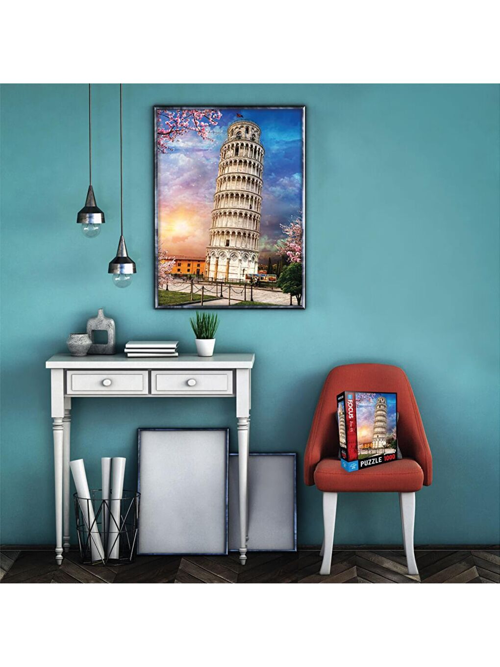 Blue Focus Karışık 1000 Parça Puzzle - Pisa Kulesi (Pisa Leaning Tower) - 3