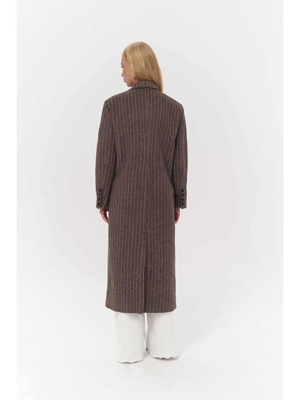 Mai Collection Kahverengi Gasadalur Çizgili Kahve Masculine Kaban - 4