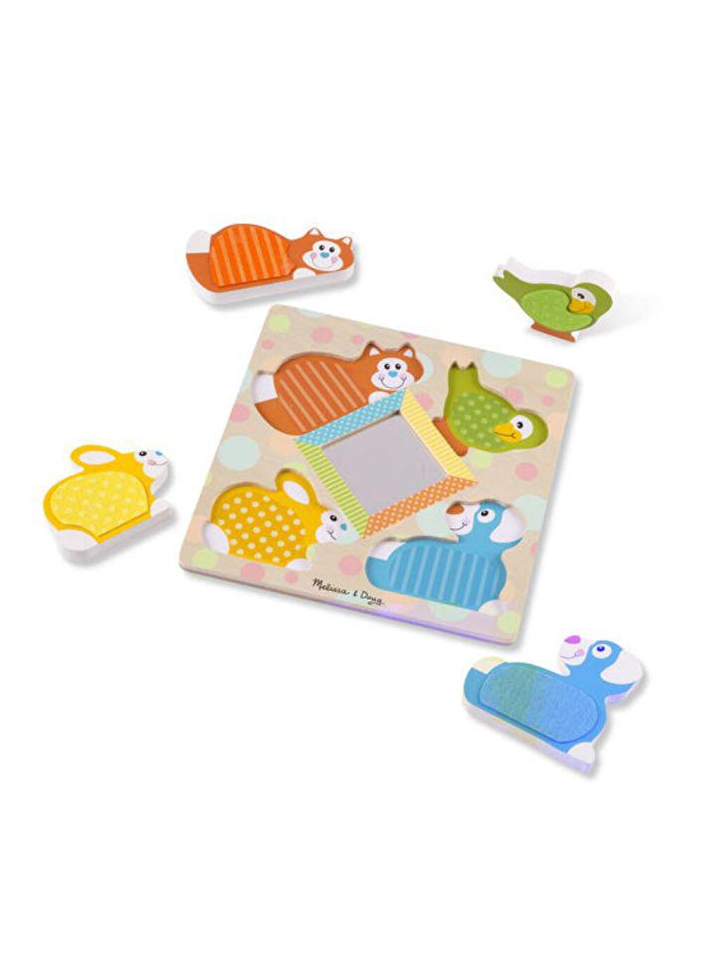 Melissa and Doug Karışık Dokun Hisset Yapboz - Evcil Hayvanları Bul - 2