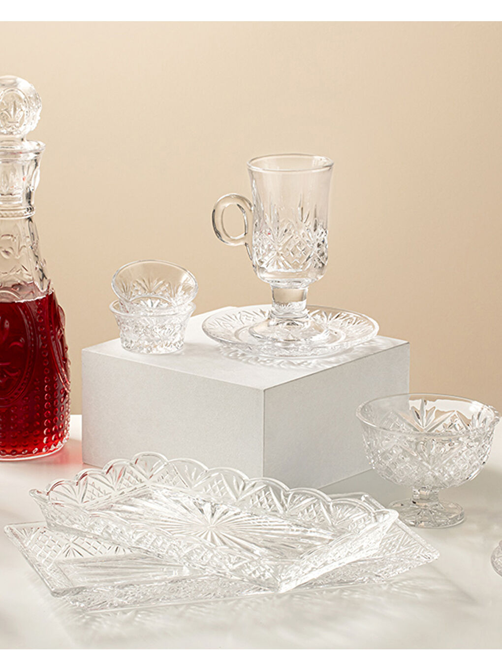 Renksiz Oria Cam 6'lı Cup-2