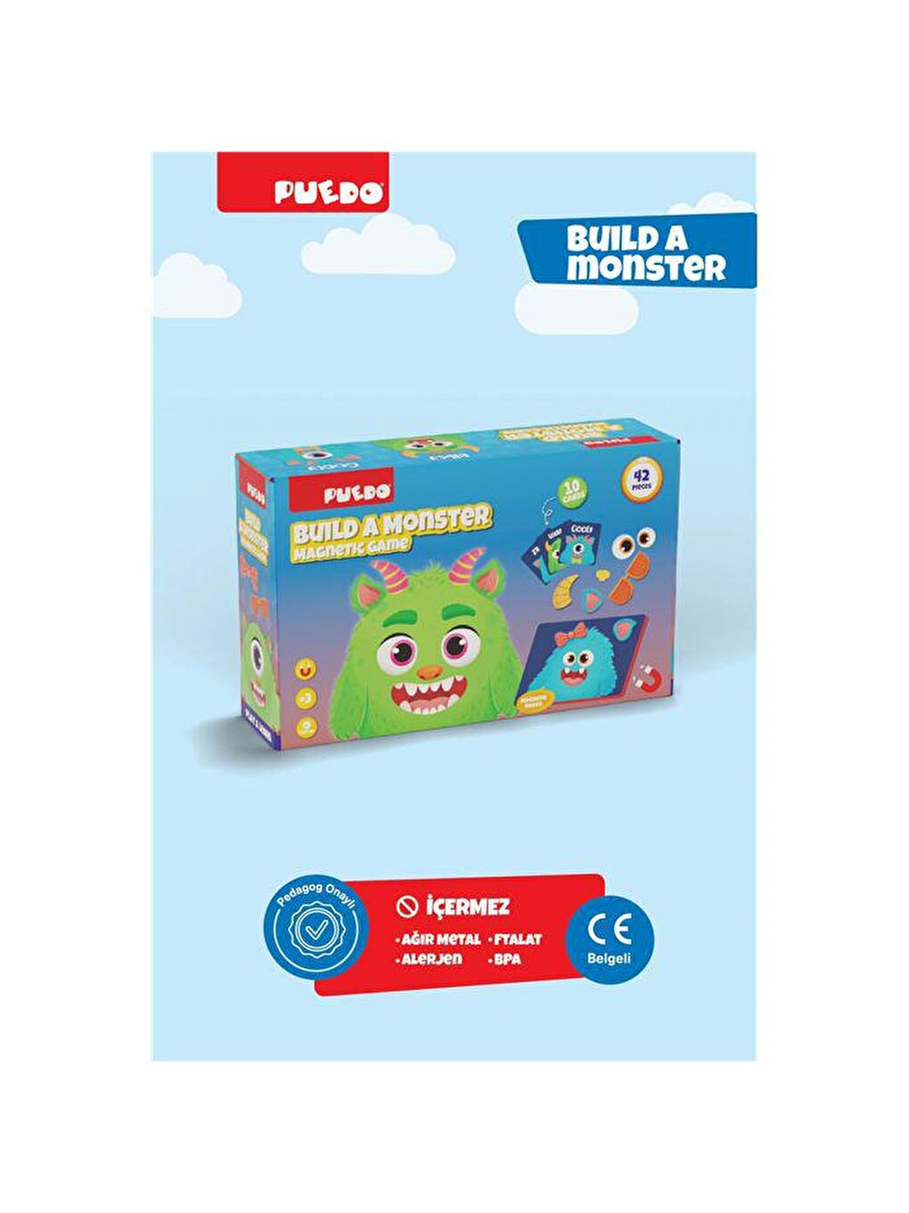 Puedo Karışık Manyetik Oyun Seti - Build a Monster (42 Parça)