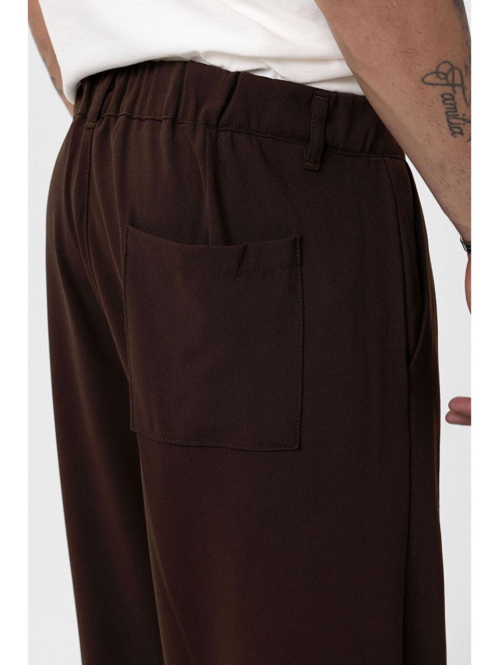 Kahverengi Rahat Kalıp Kruvaze Takım Elbise Kahve-8