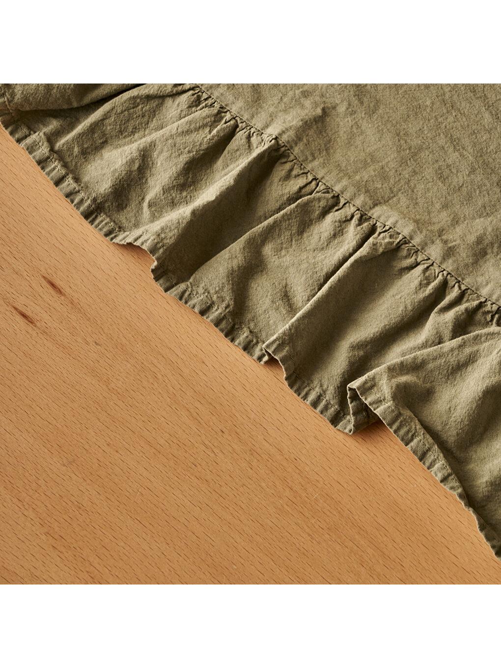 %100 Pamuk Elegance Runner Haki (50x150 cm)-1