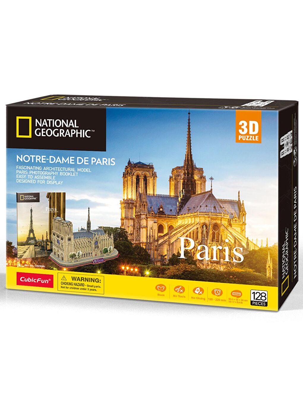 3D Puzzle National Geographic Serisi - Notre Dame de Paris-1