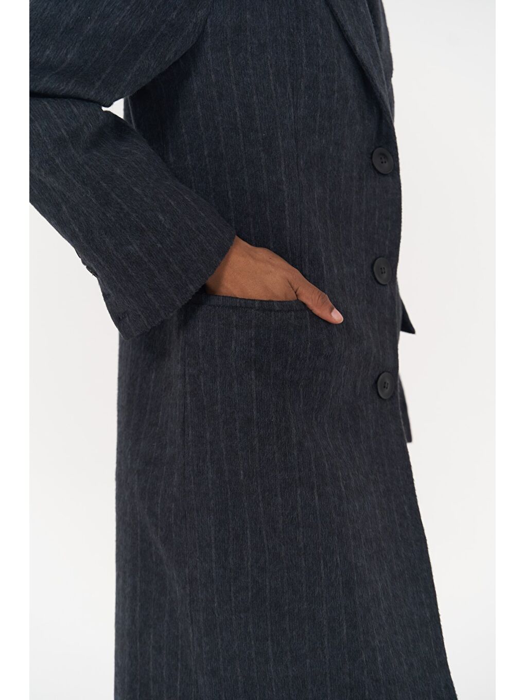 Gasadalur Çizgili Lacivert Masculine Kaban-5