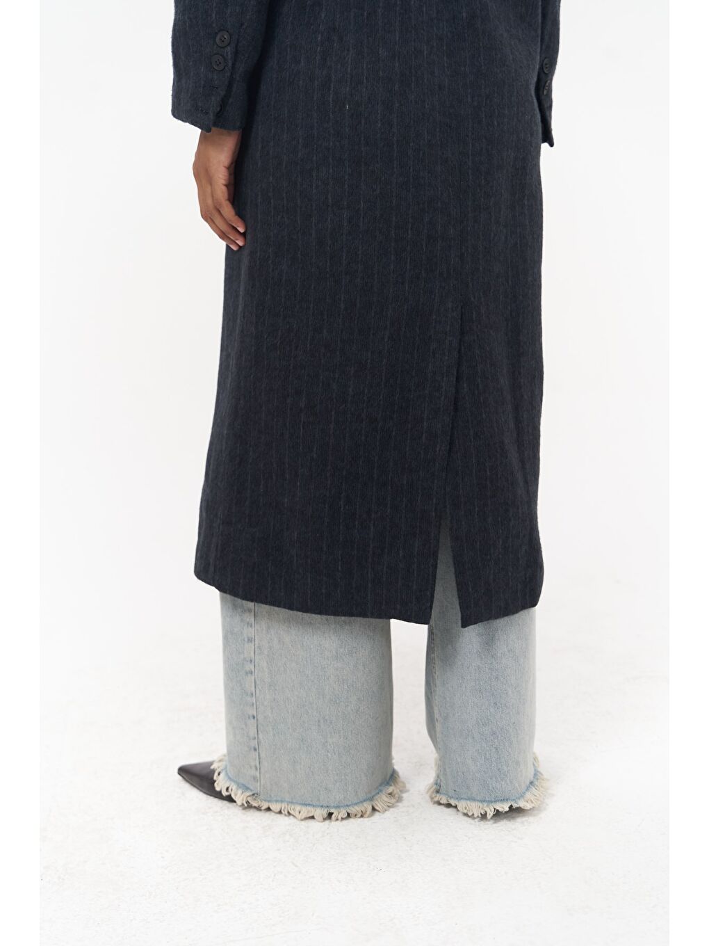 Gasadalur Çizgili Lacivert Masculine Kaban-6