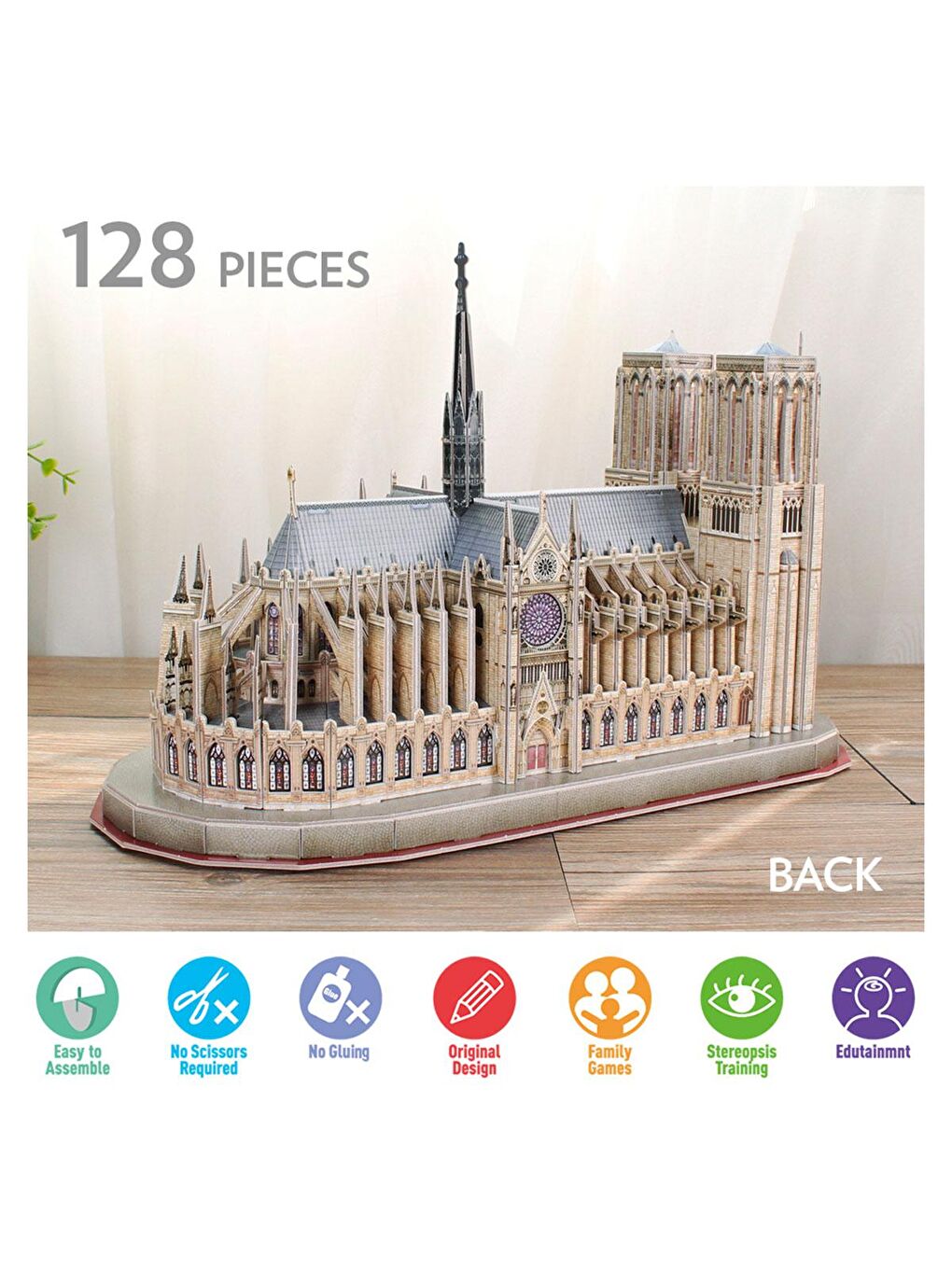 3D Puzzle National Geographic Serisi - Notre Dame de Paris-4