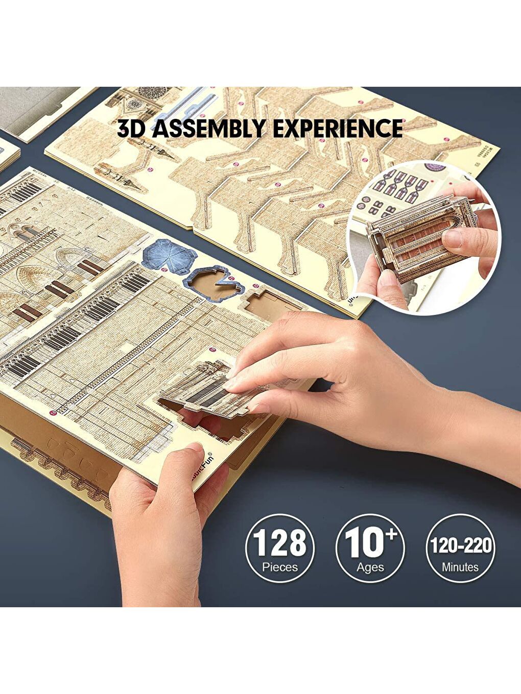 3D Puzzle National Geographic Serisi - Notre Dame de Paris-5